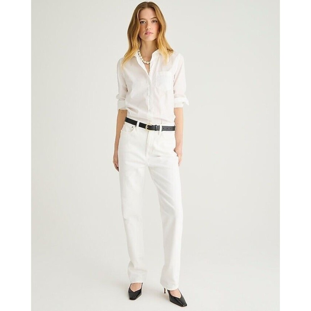 J.Crew Classic straight jean in white New Size 24 $148